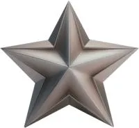 Звезда из нержавеющей стали декор на стелу в Сургуте (518508)